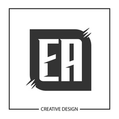 Initial Letter EA Logo Template Design