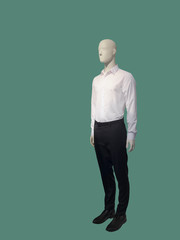 Full-length man mannequin.