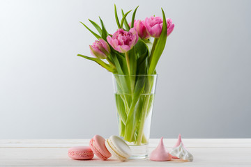 Flowers and macaroni sweets