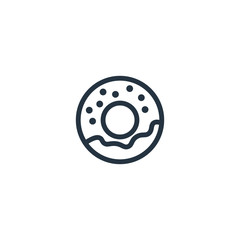  Donut isolated icon on white background, 400 coffee set, logo and sign