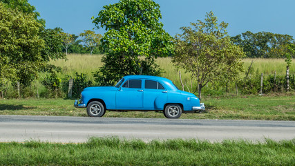 old car on the road