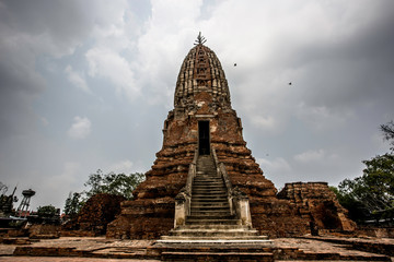 ancient pagoda in suphanburi thailand