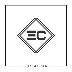 Initial Letter EC Logo Template Design