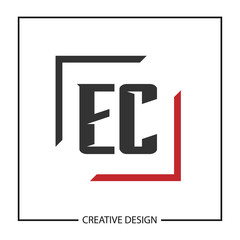 Fototapeta premium Initial Letter EC Logo Template Design