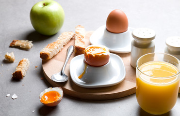 Delicious natural eggs for breakfast