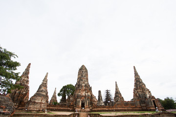 ancient temple in ayutthaya thailand