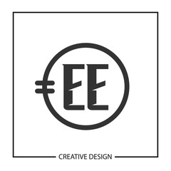 Initial Letter EE Logo Template Design