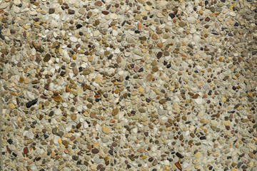 Strukturen und Muster, Wand mit Kieselsteinen