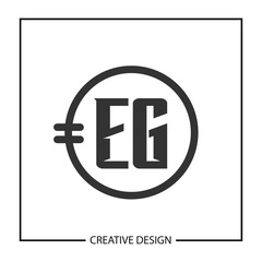 Initial Letter EG Logo Template Design