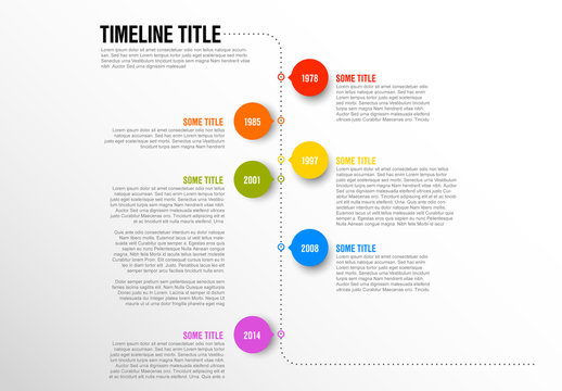 Multicolored Timeline Infographic Layout