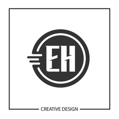 Initial Letter EH Logo Template Design