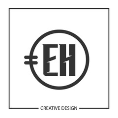 Initial Letter EH Logo Template Design