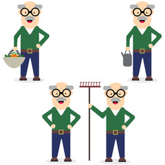 Grand-père jardinier