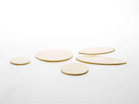 Obleas redondas de masa para galletas