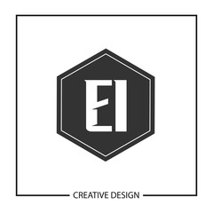 Initial Letter EI Logo Template Design