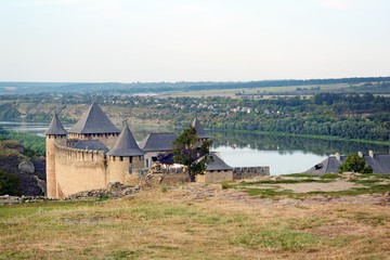 Medieval fortress in the Khotyn town West Ukraine. One of the Seven Wonders of Ukraine.