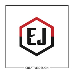 Initial Letter EJ Logo Template Design