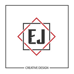 Initial Letter EJ Logo Template Design