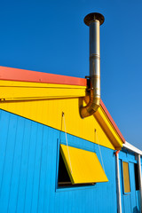 colorful bathing establishments punta secca italy
