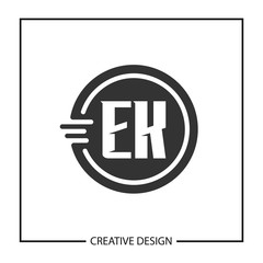Initial Letter EK Logo Template Design