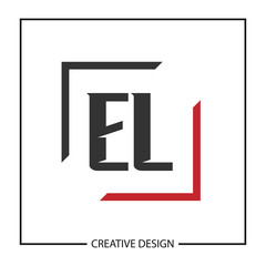 Initial Letter EL Logo Template Design