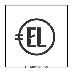 Initial Letter EL Logo Template Design