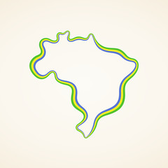 Brazil - Outline Map