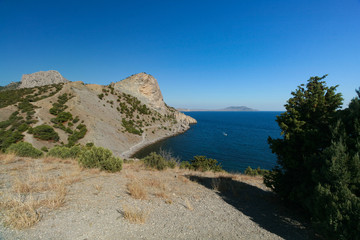 Fototapeta premium The Black sea near the village of Noviy Svet, Crimea.