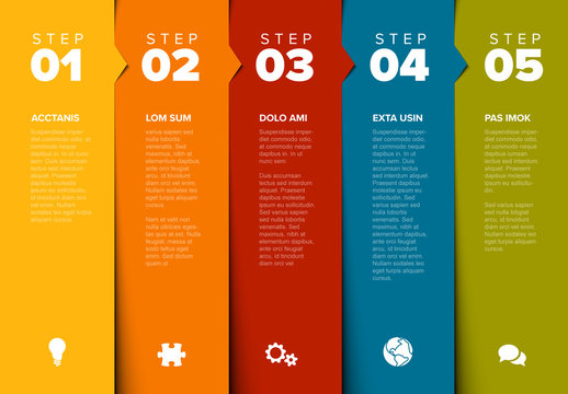 Infographic Layout with Overlapping Stripes