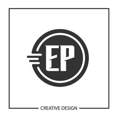 Initial Letter EP Logo Template Design