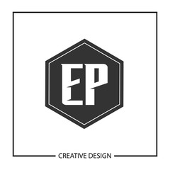 Initial Letter EP Logo Template Design