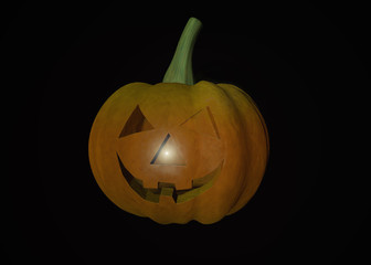 Halloween Pumpkin 3d rendering