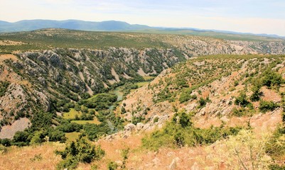 Fototapeta na wymiar valley of the Krupa river, Croatia
