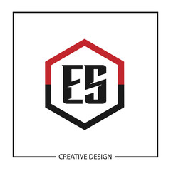 Initial Letter ES Logo Template Design