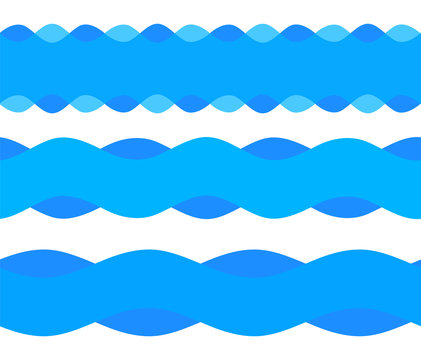 design element ribbon blue water sea background01