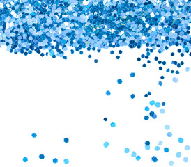 Gold glitter texture isolated on white