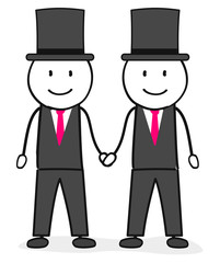 Homosexuelle Hochzeit / Homo Ehe / Zwei Männer / Heirat / Schwul