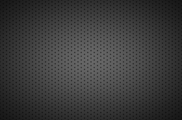 Structured dark metallic perforated background, technology vector illustration