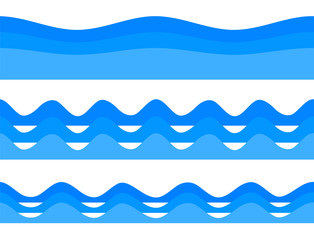 design element ribbon blue water sea background10