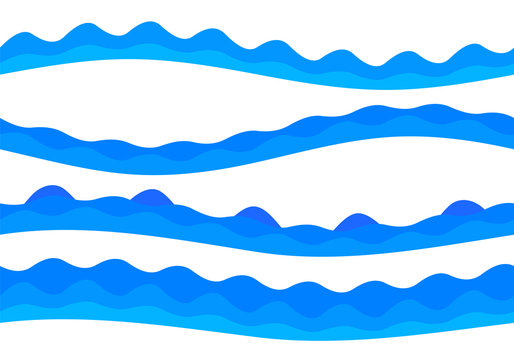 design element ribbon blue water sea background09