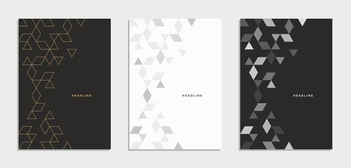 Abstract geometric technological brochure, flyer, corporate identity.