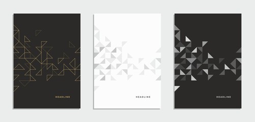 Abstract geometric technological brochure, flyer, corporate identity.