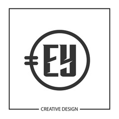 Initial Letter EY Logo Template Design