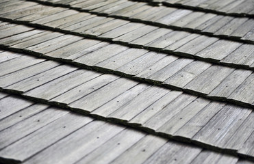 Wooden roof tile background
