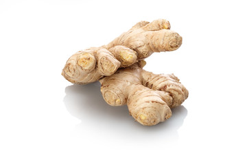 Ingwer Wurzel weiß isoliert