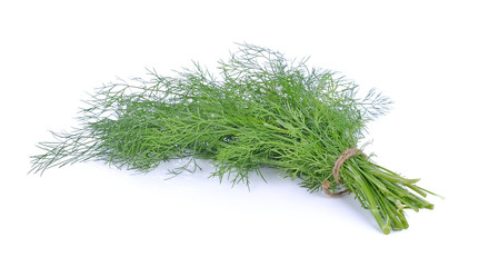 Dill on white background