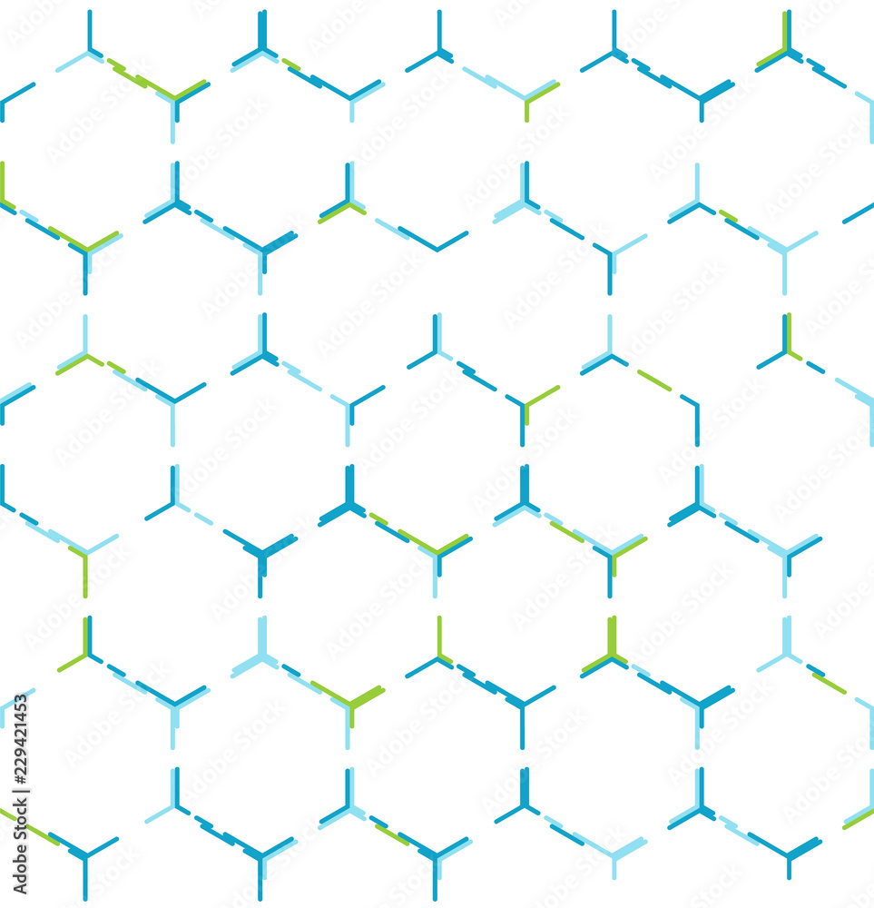 Poster seamless geometric pattern with hexagons. abstract background. vector illustration