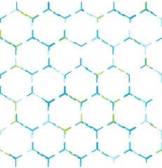 Seamless geometric pattern with hexagons. Abstract background. Vector illustration