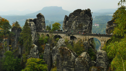 Bastei Bridge, Saxon Switzerland, Dresden, Germany