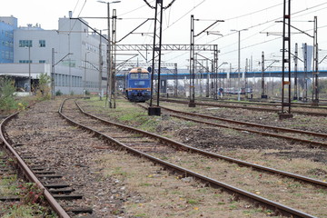 Locomotive on the railway